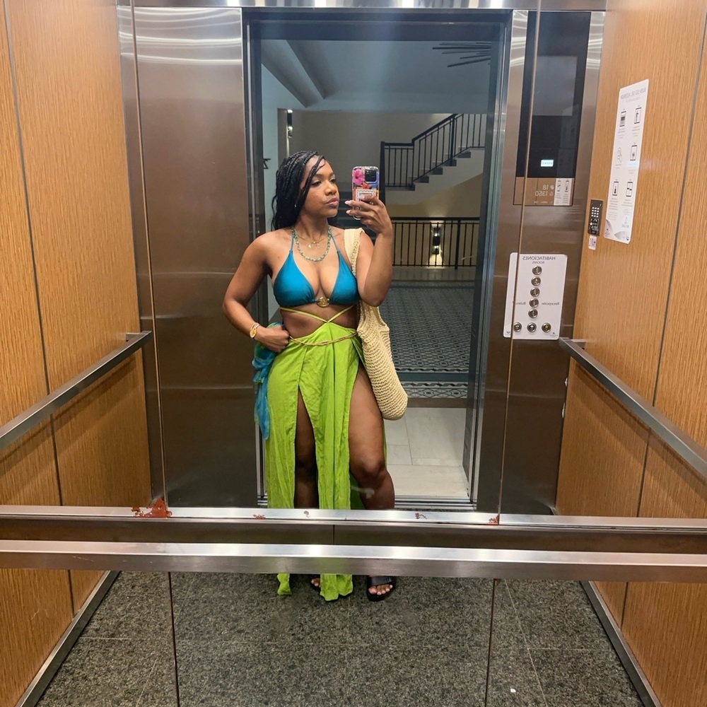 Green Wrap Skirt